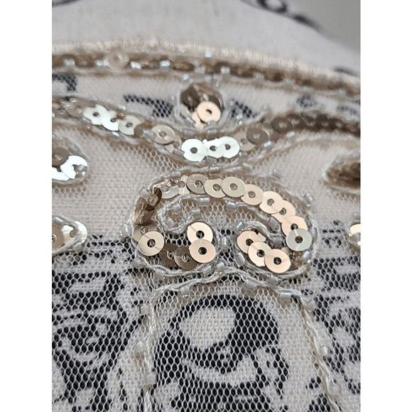 ✨ Sequin Mesh Evening Party Retro Flapper 1920s Shawl Wrap Cover Up Cape NEW - Picture 4 of 12